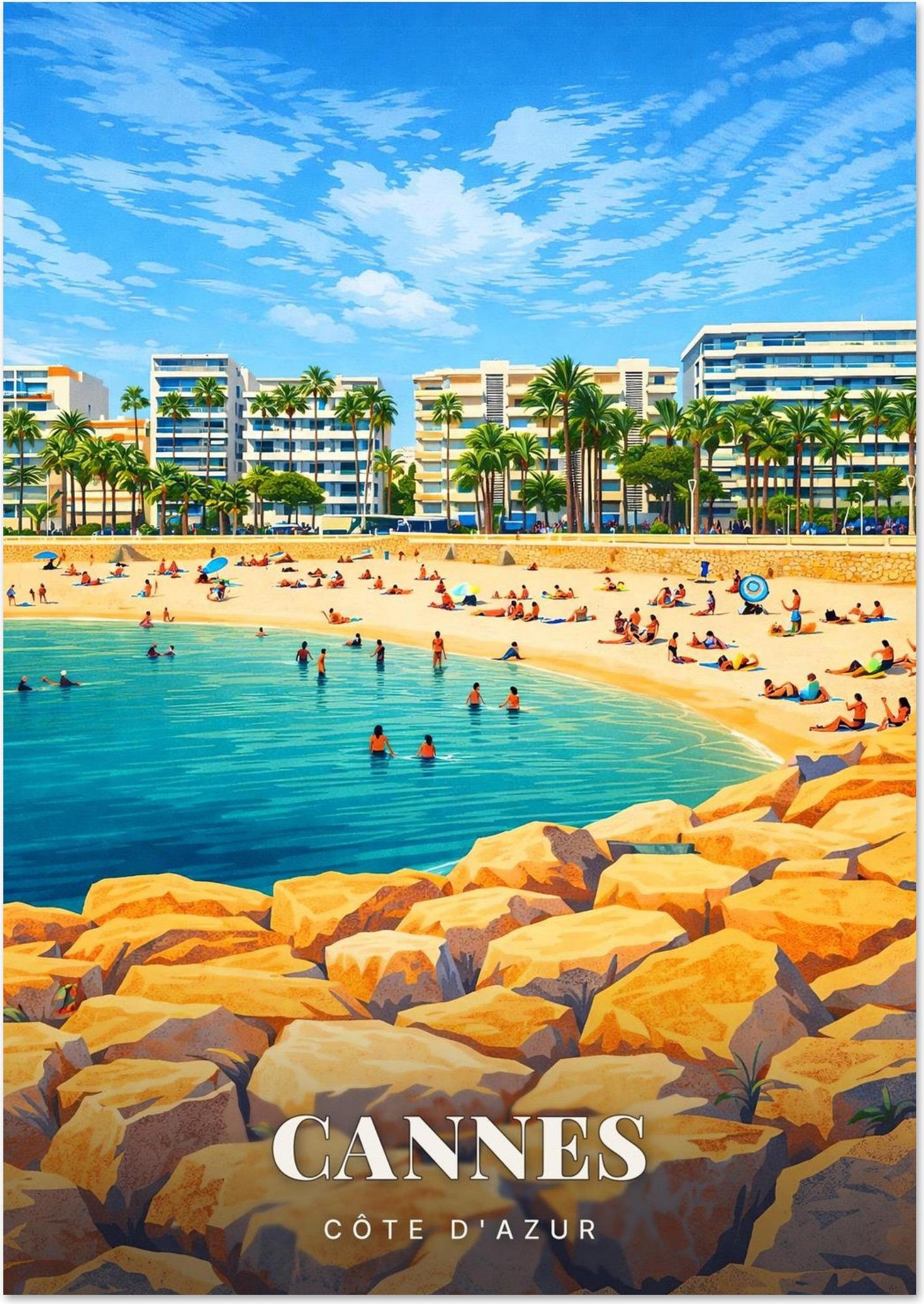 Affiche Cannes — Côte d'Azur