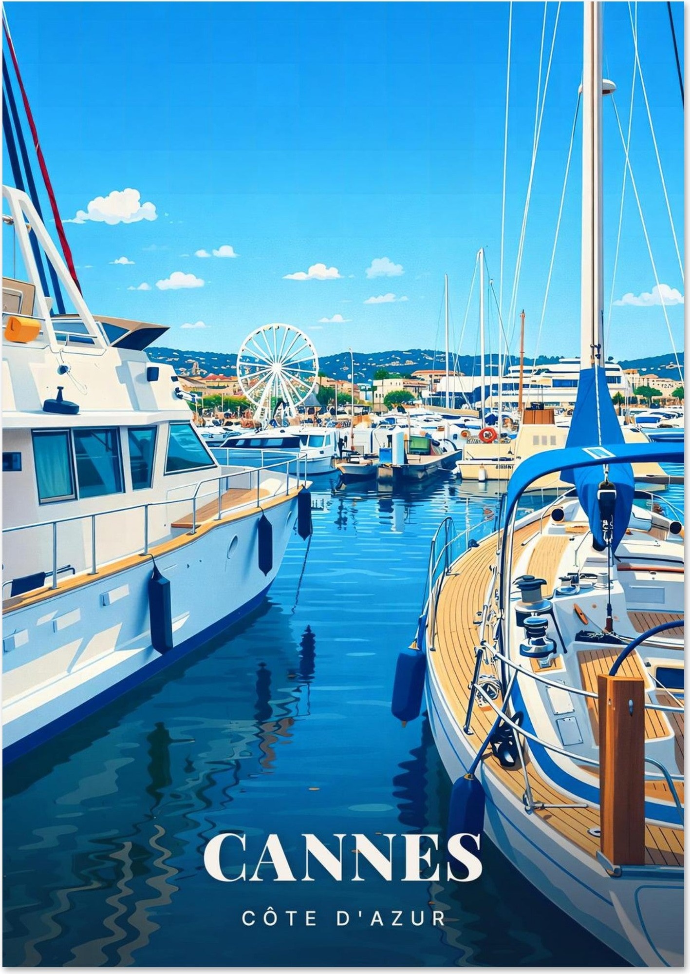 Affiche Cannes — Côte d'Azur