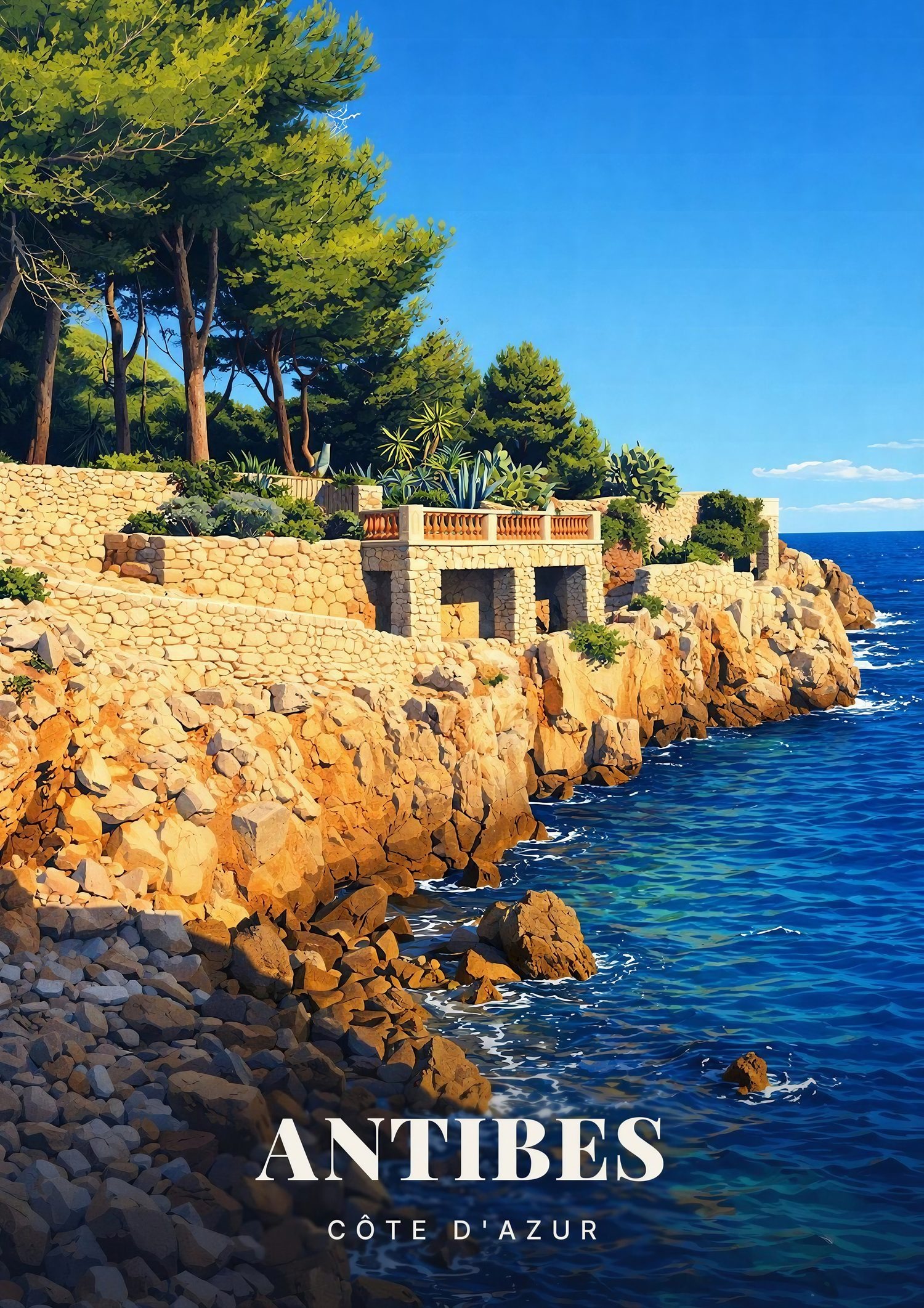 Affiche Antibes — Côte d'Azur