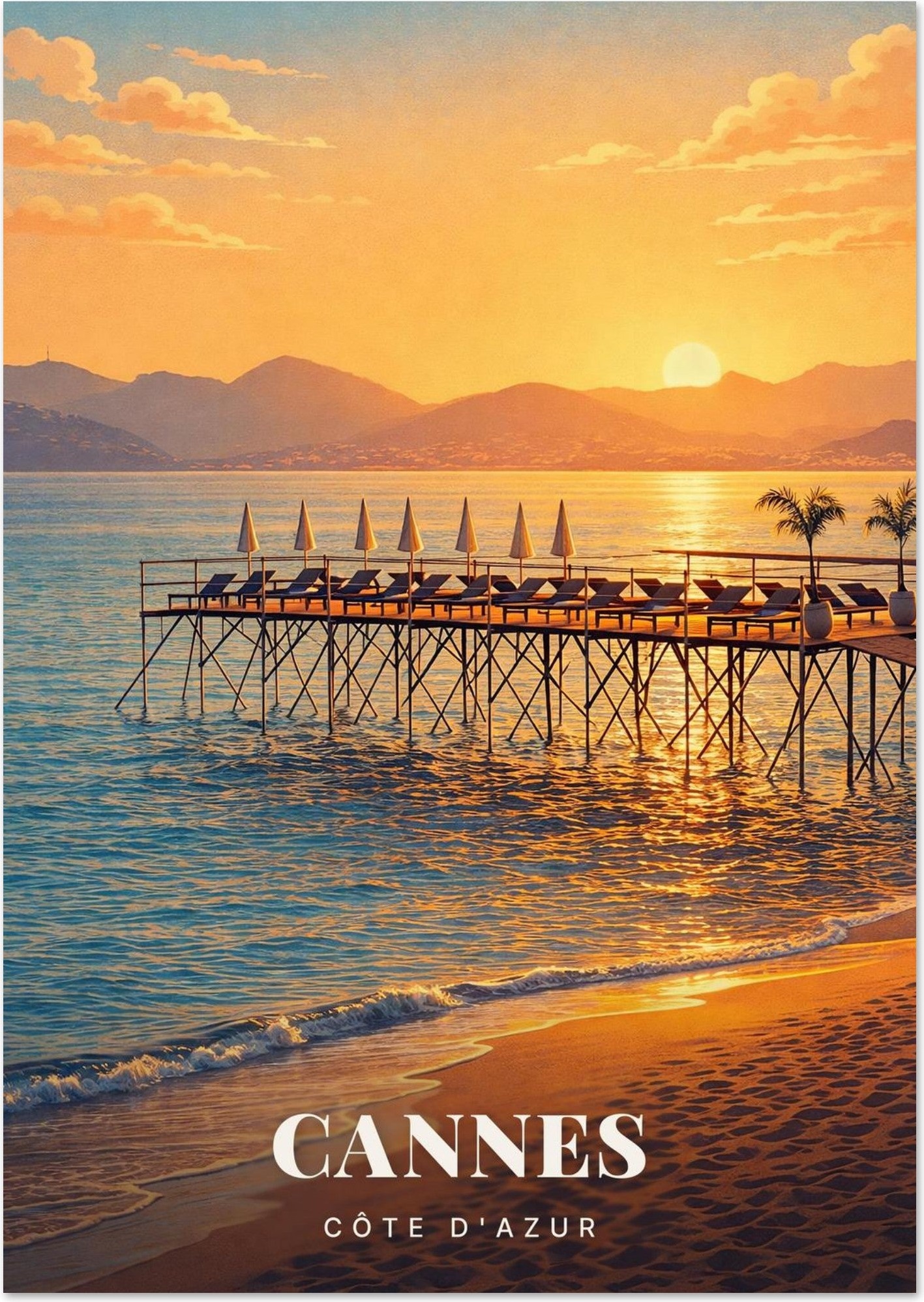 Affiche Cannes — Côte d'Azur