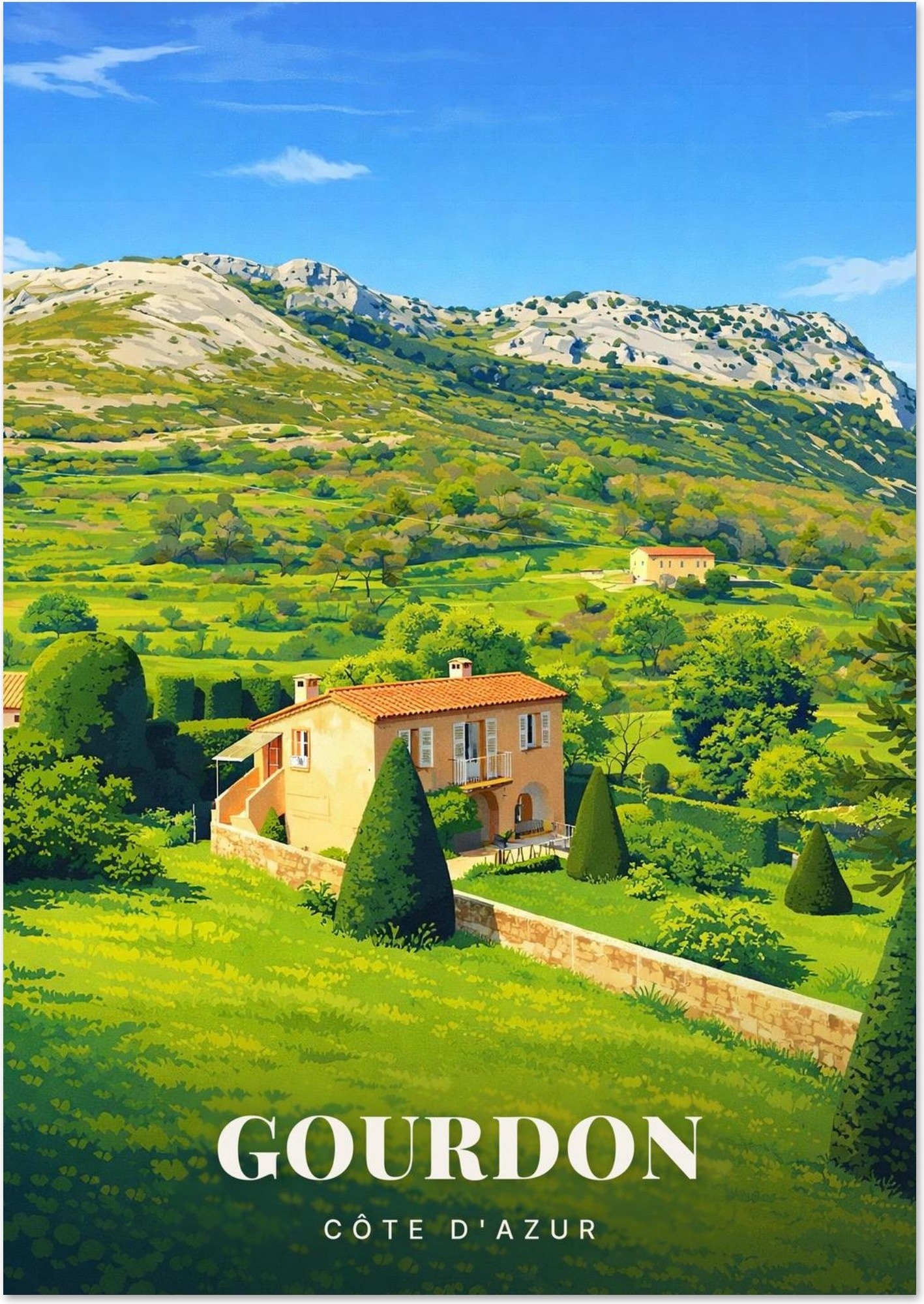 Affiche Gourdon — Côte d'Azur