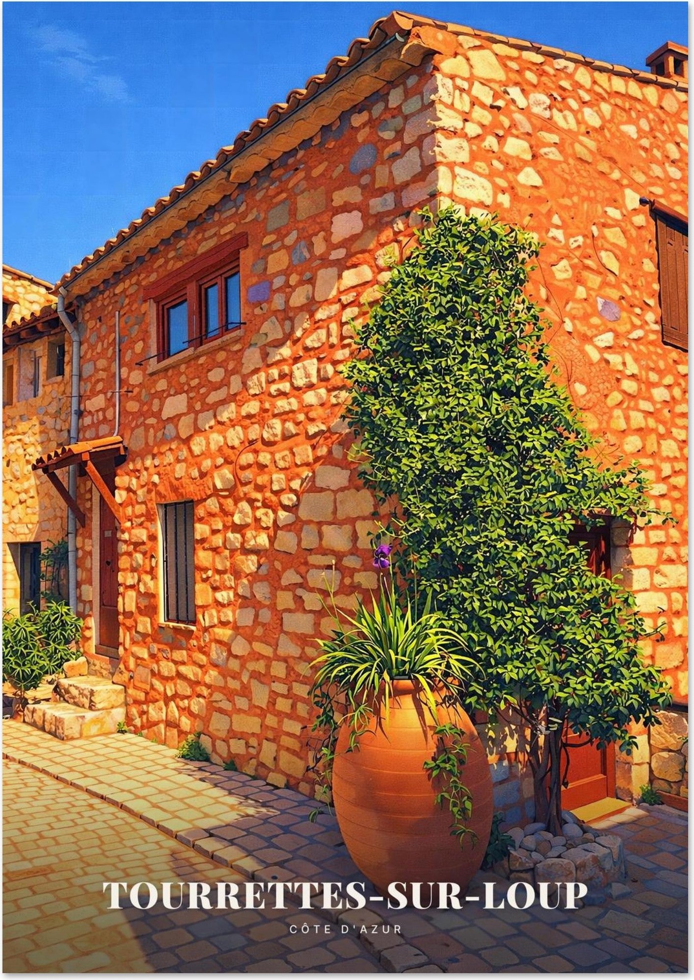 Affiche Tourrettes-sur-Loup — Côte d'Azur