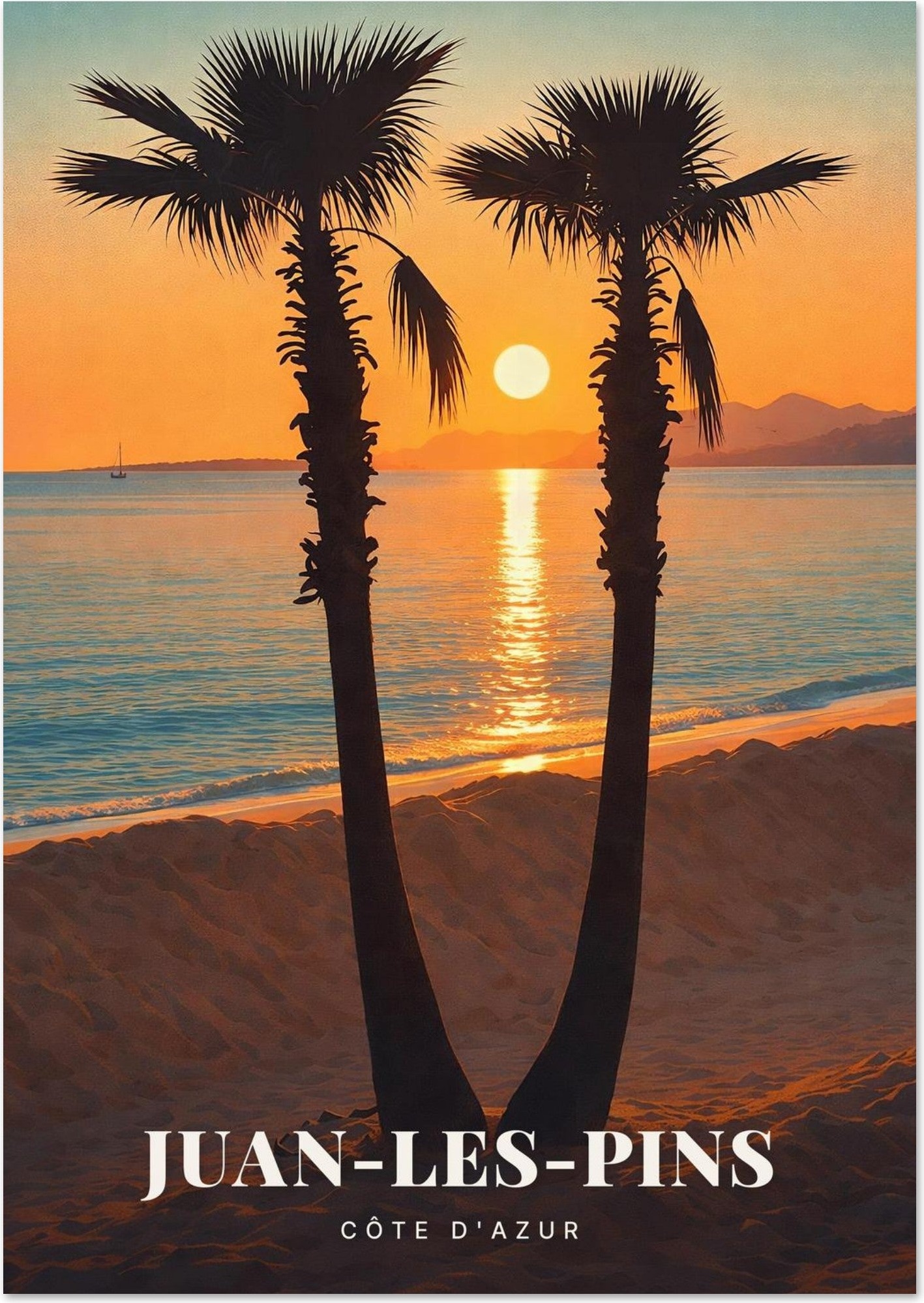 Affiche Juan-les-Pins — Côte d'Azur