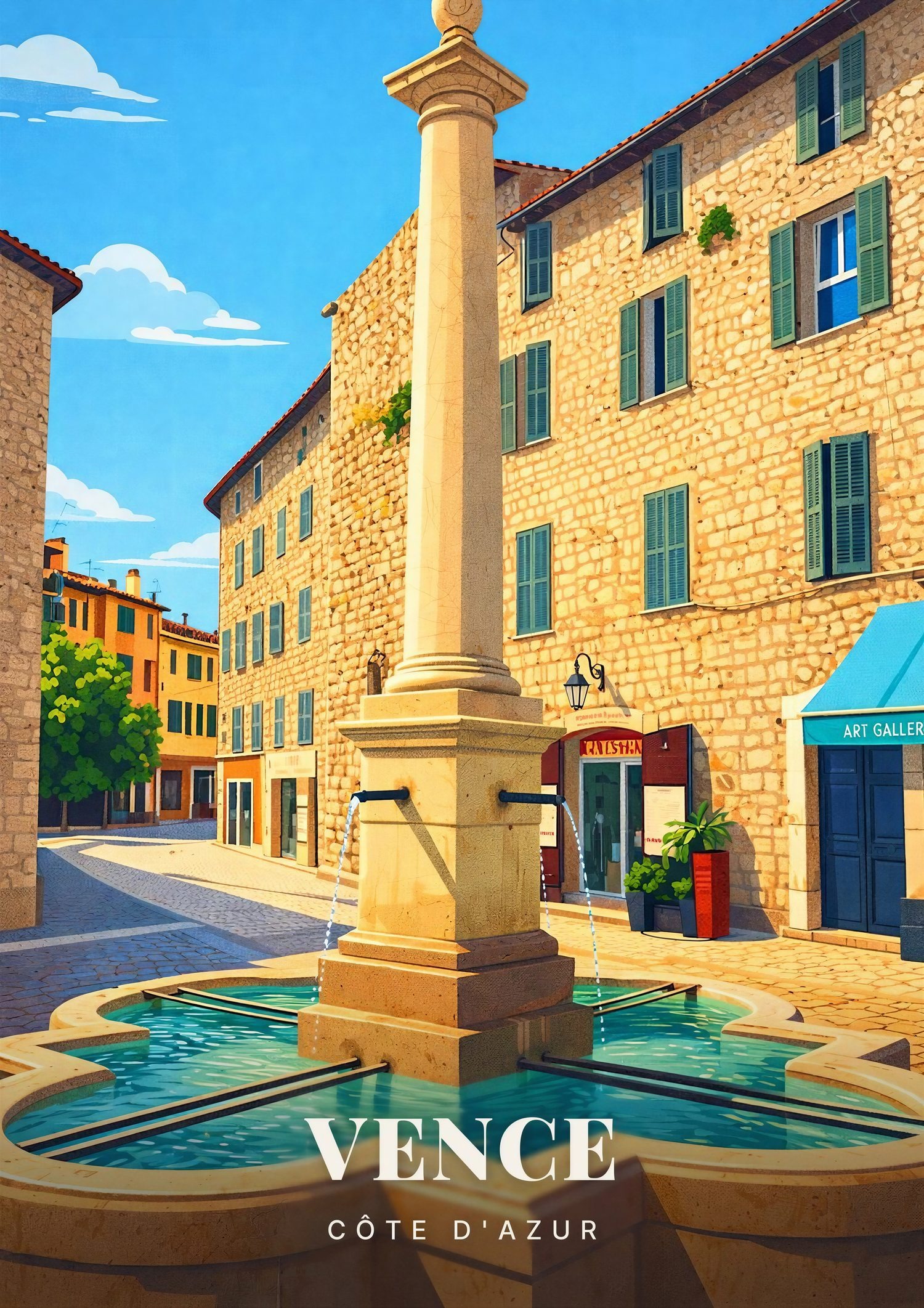 Affiche Vence — Côte d'Azur