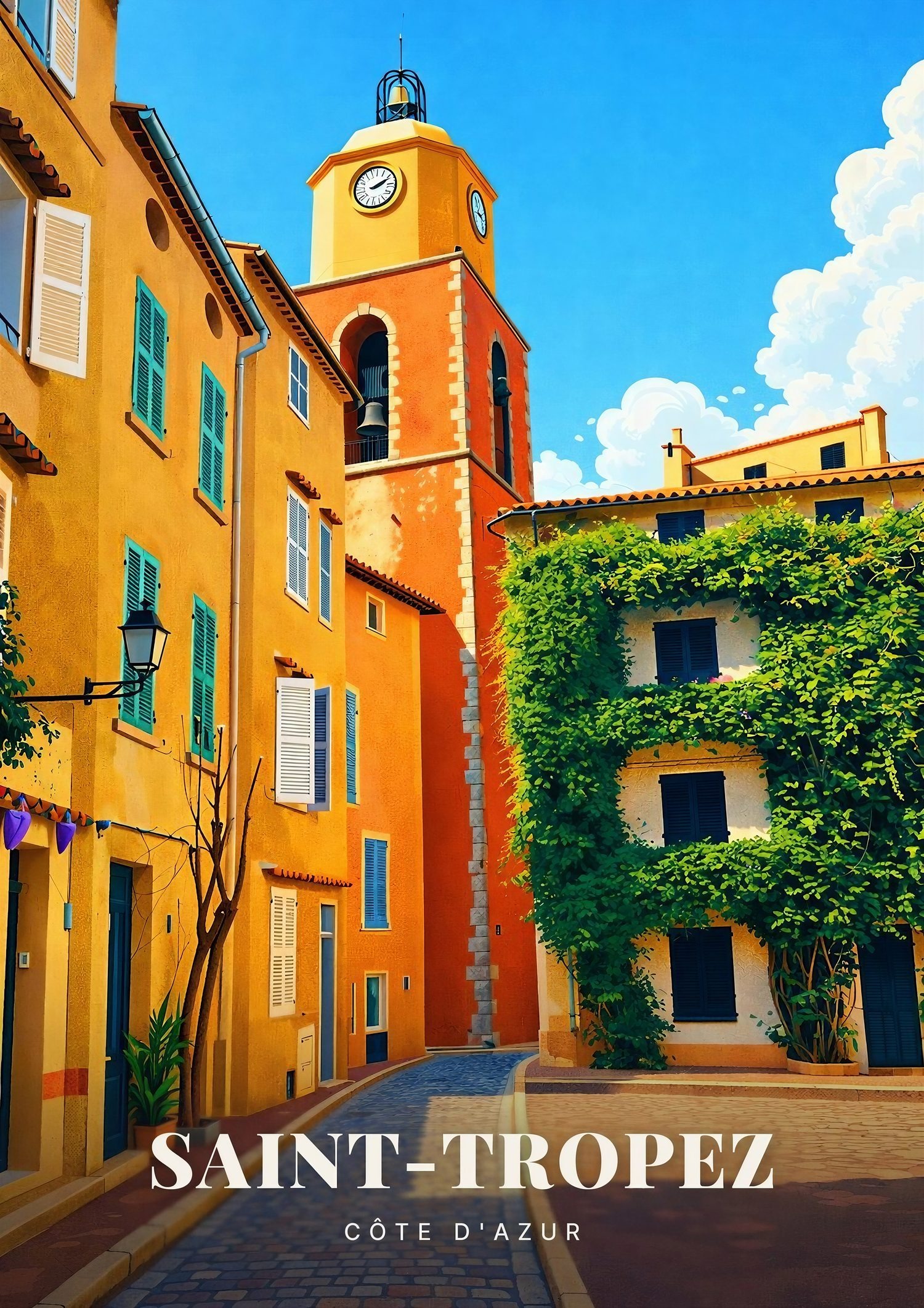 Affiche Saint-Tropez — Côte d'Azur