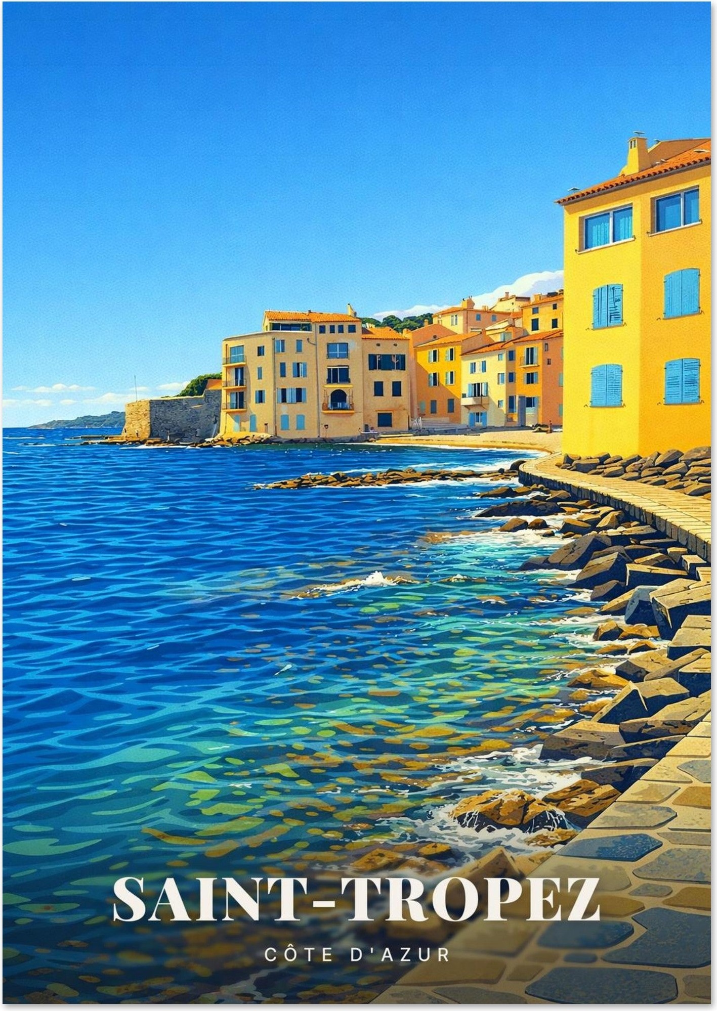 Affiche Saint-Tropez — Côte d'Azur
