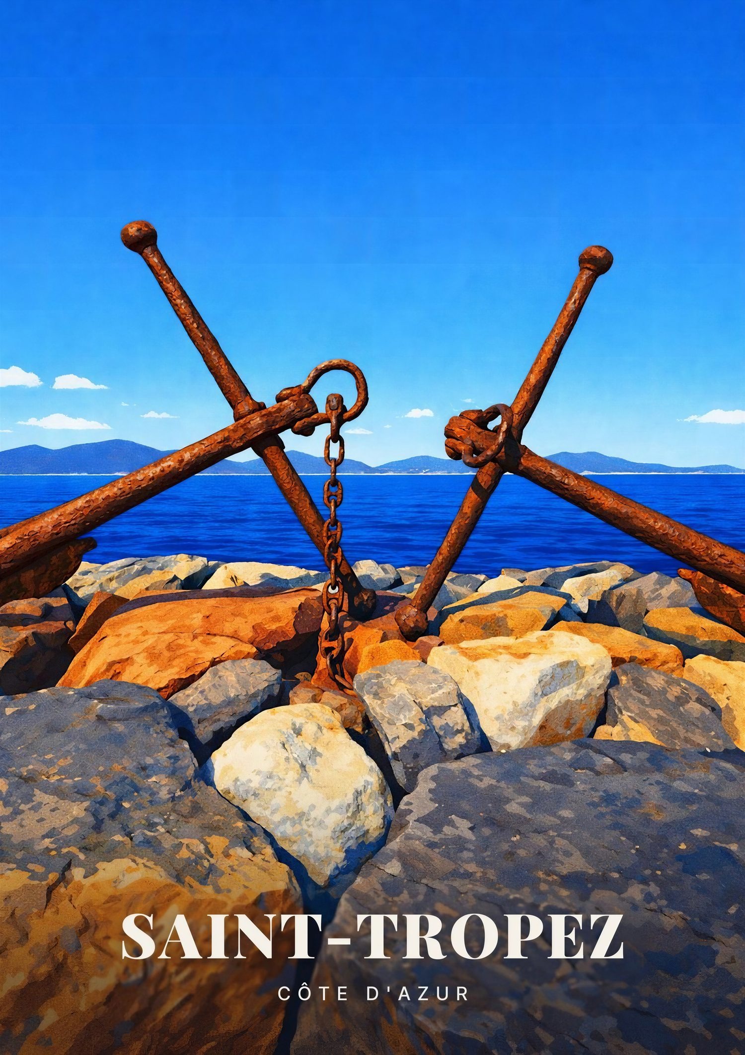 Affiche Saint-Tropez — Côte d'Azur