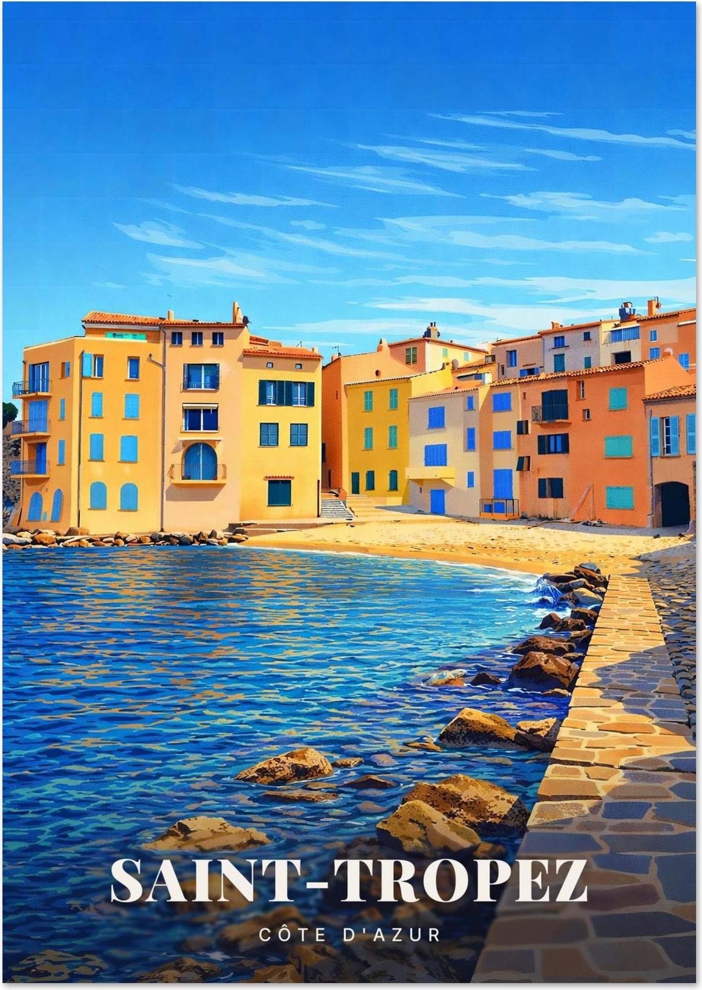 Affiche Saint-Tropez — Côte d'Azur