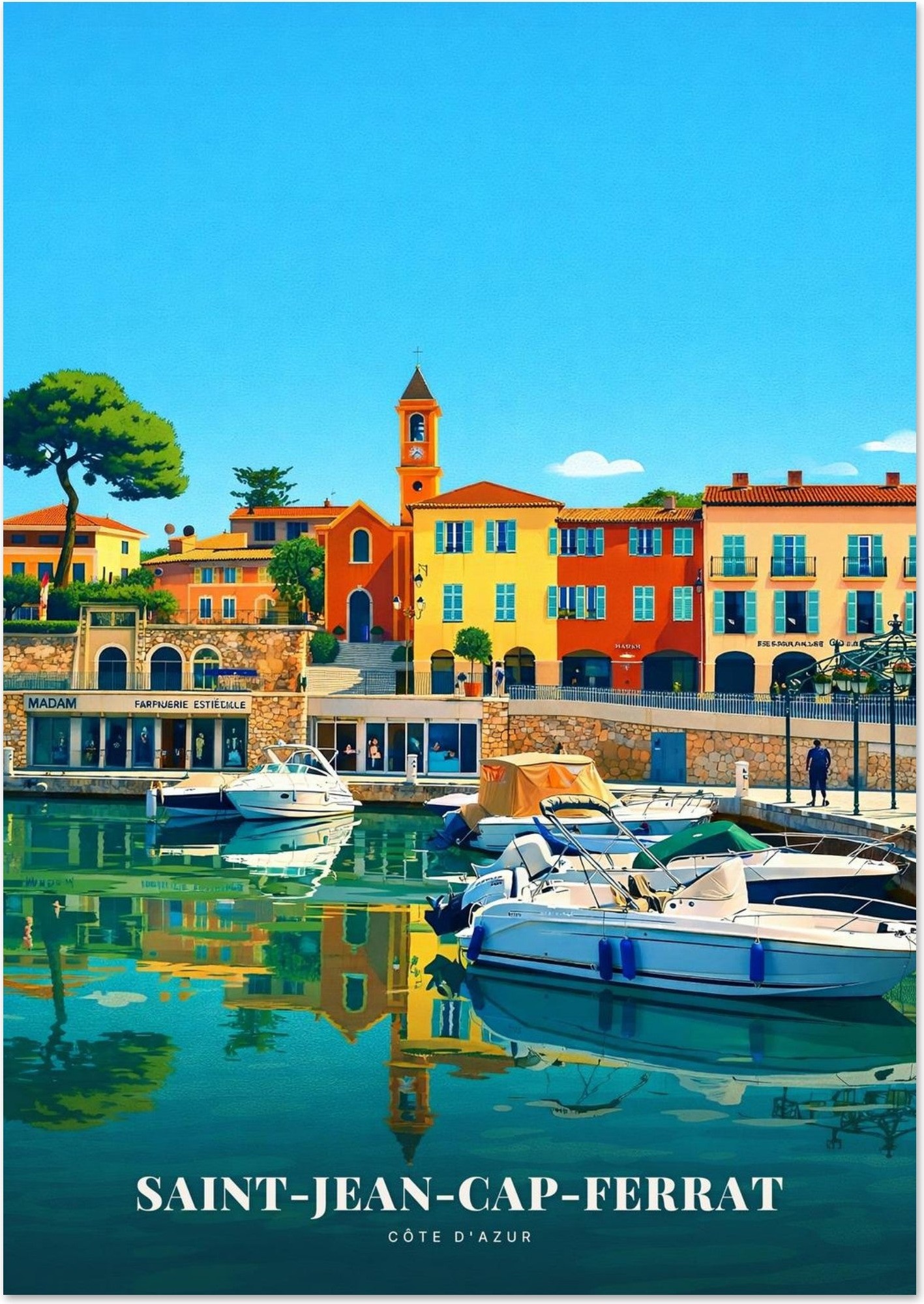 Affiche Saint-Jean-Cap-Ferrat — Côte d'Azur