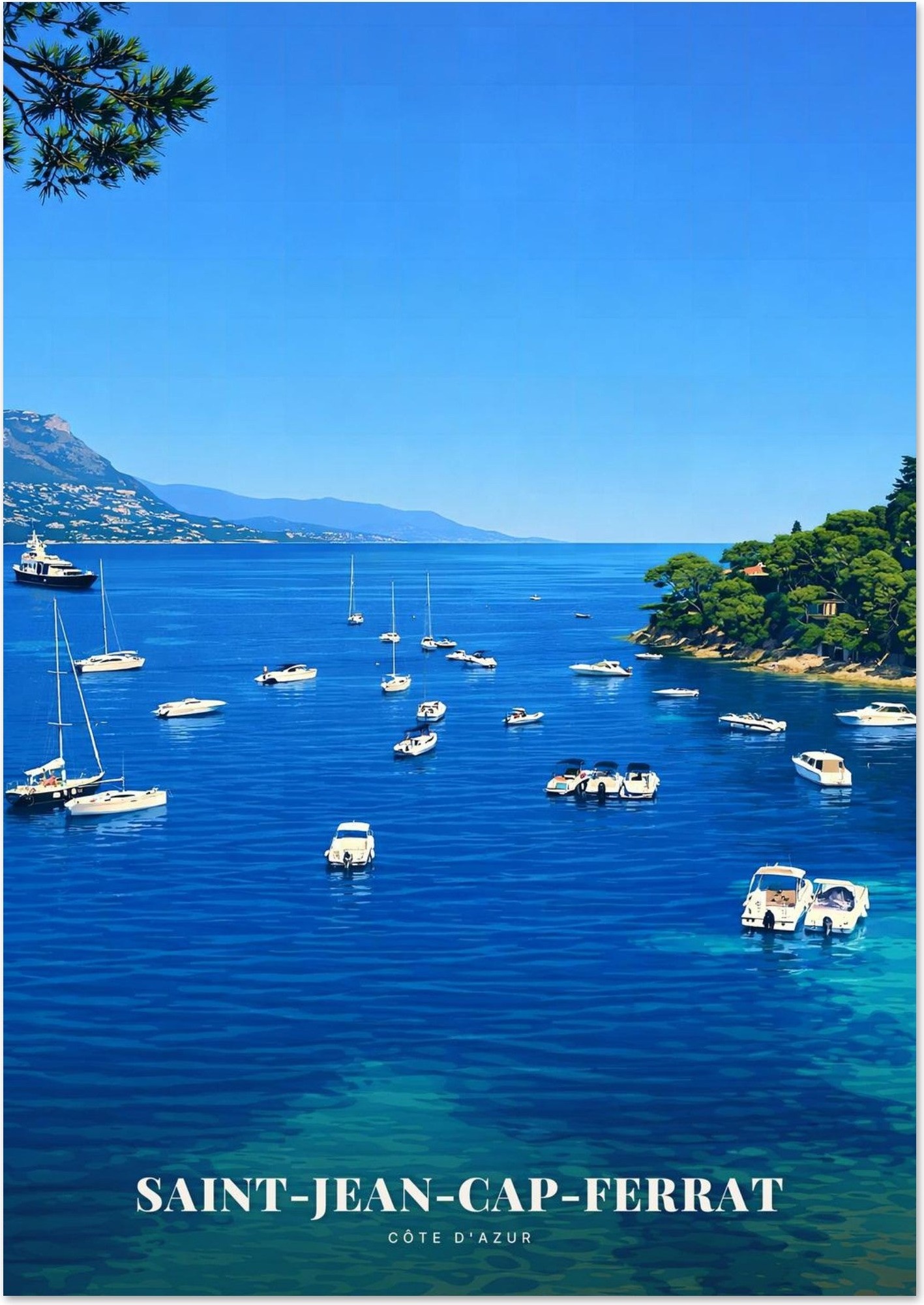 Affiche Saint-Jean-Cap-Ferrat — Côte d'Azur