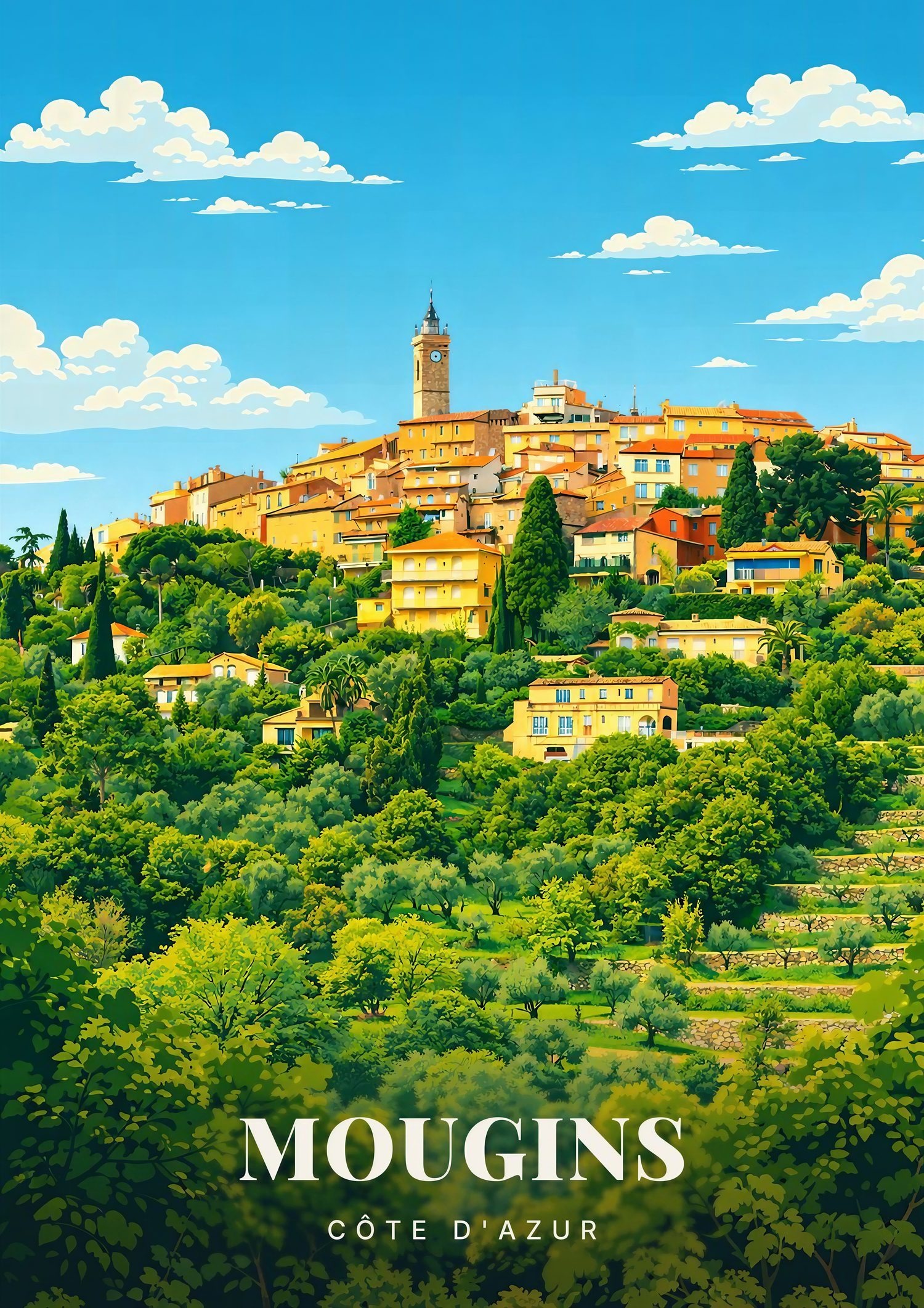 Affiche Mougins — Côte d'Azur
