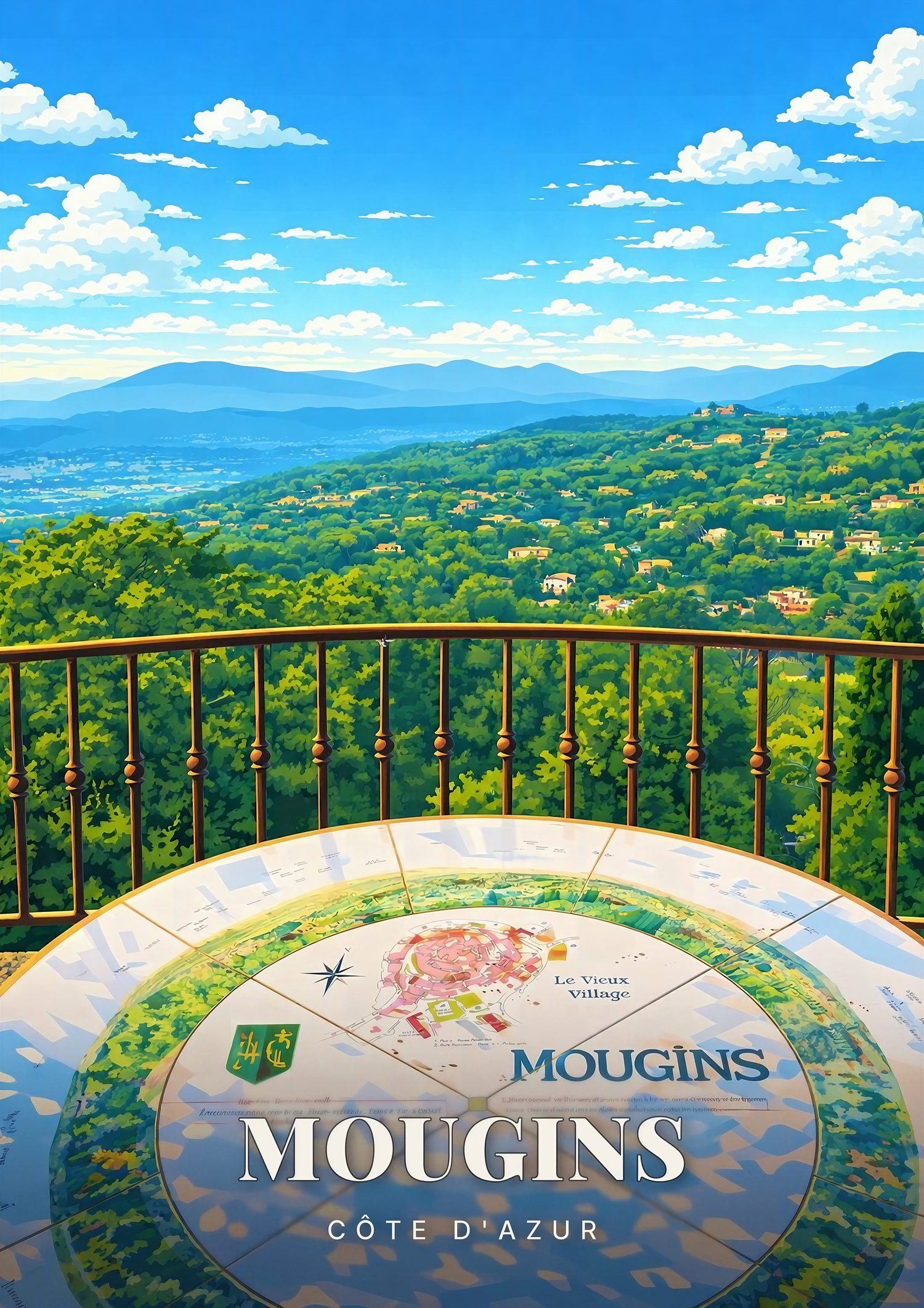 Affiche Mougins — Côte d'Azur
