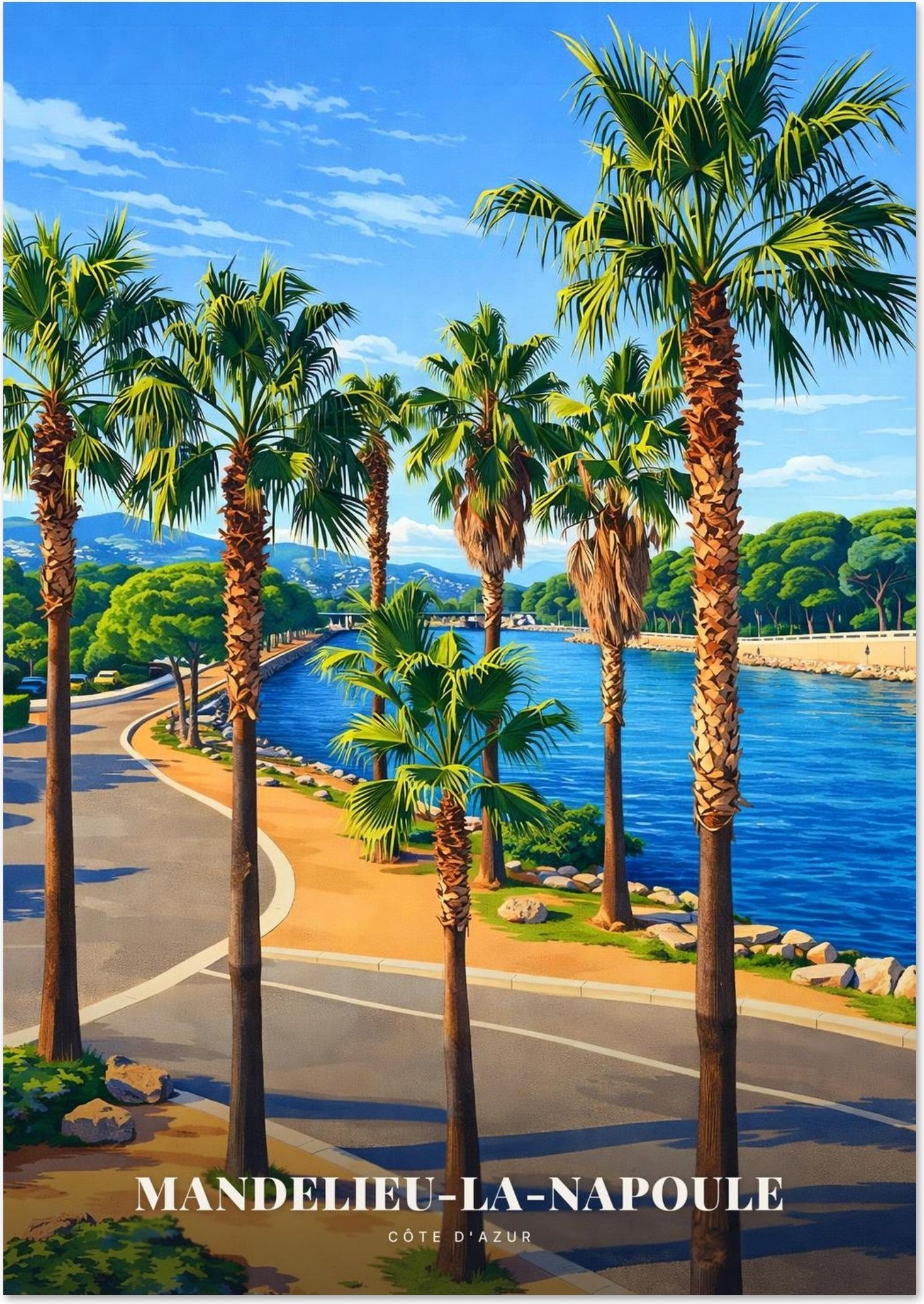 Affiche Mandelieu-la-Napoule — Côte d'Azur
