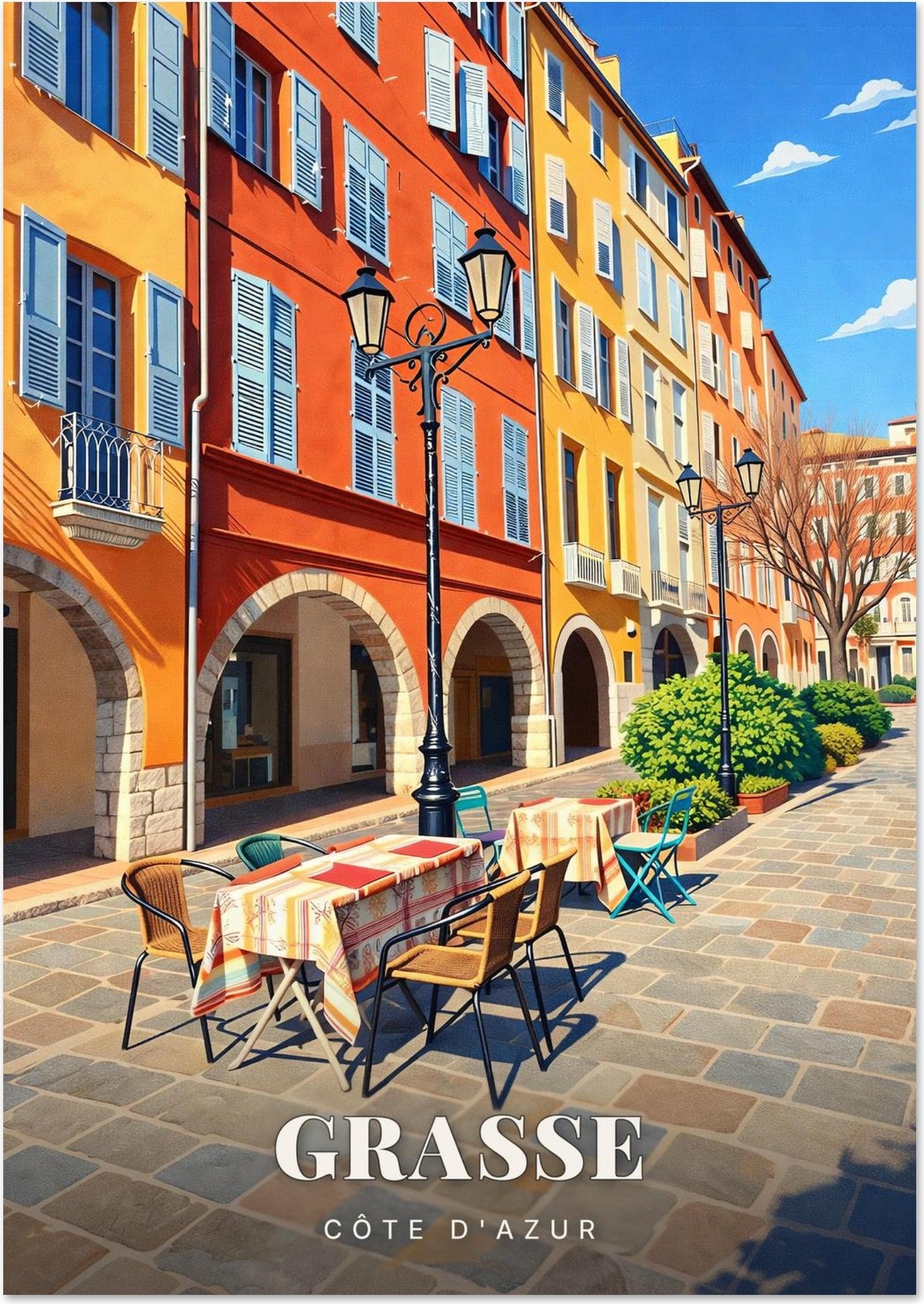 Affiche Grasse — Côte d'Azur