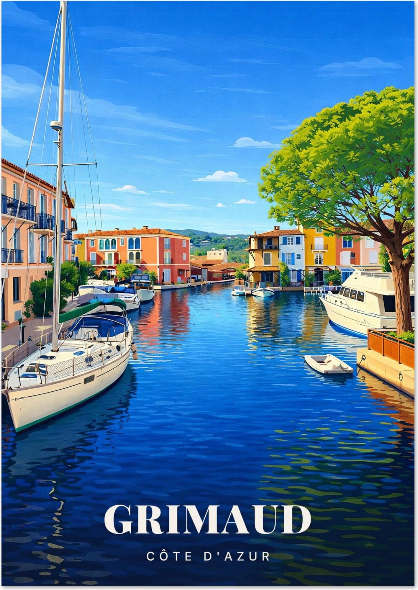 Affiche Grimaud — Côte d'Azur