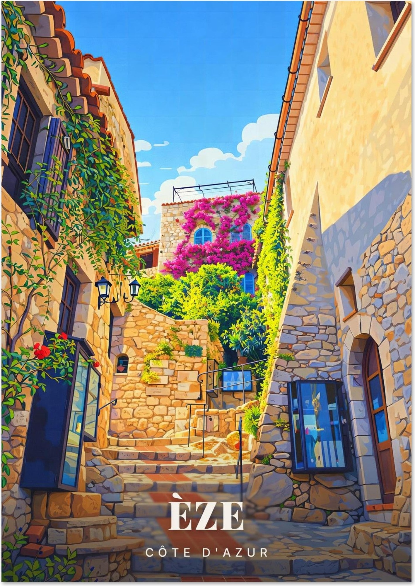 Affiche Èze — Côte d'Azur