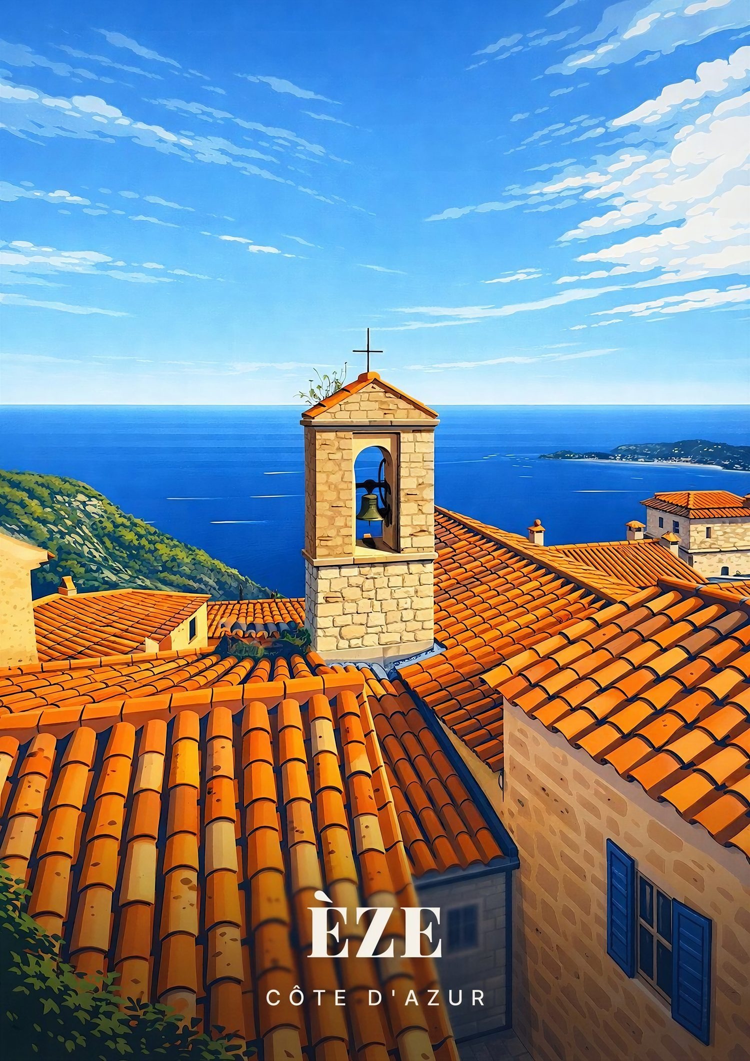 Affiche Èze — Côte d'Azur
