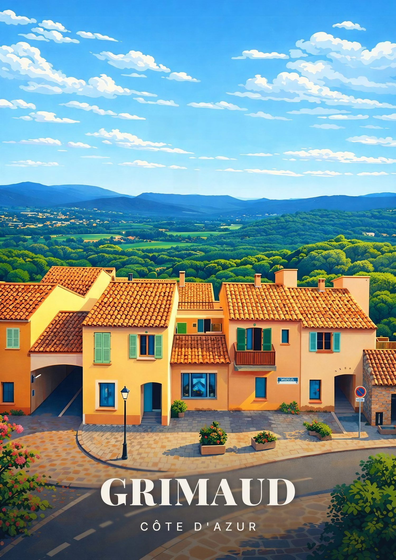 Affiche Grimaud — Côte d'Azur